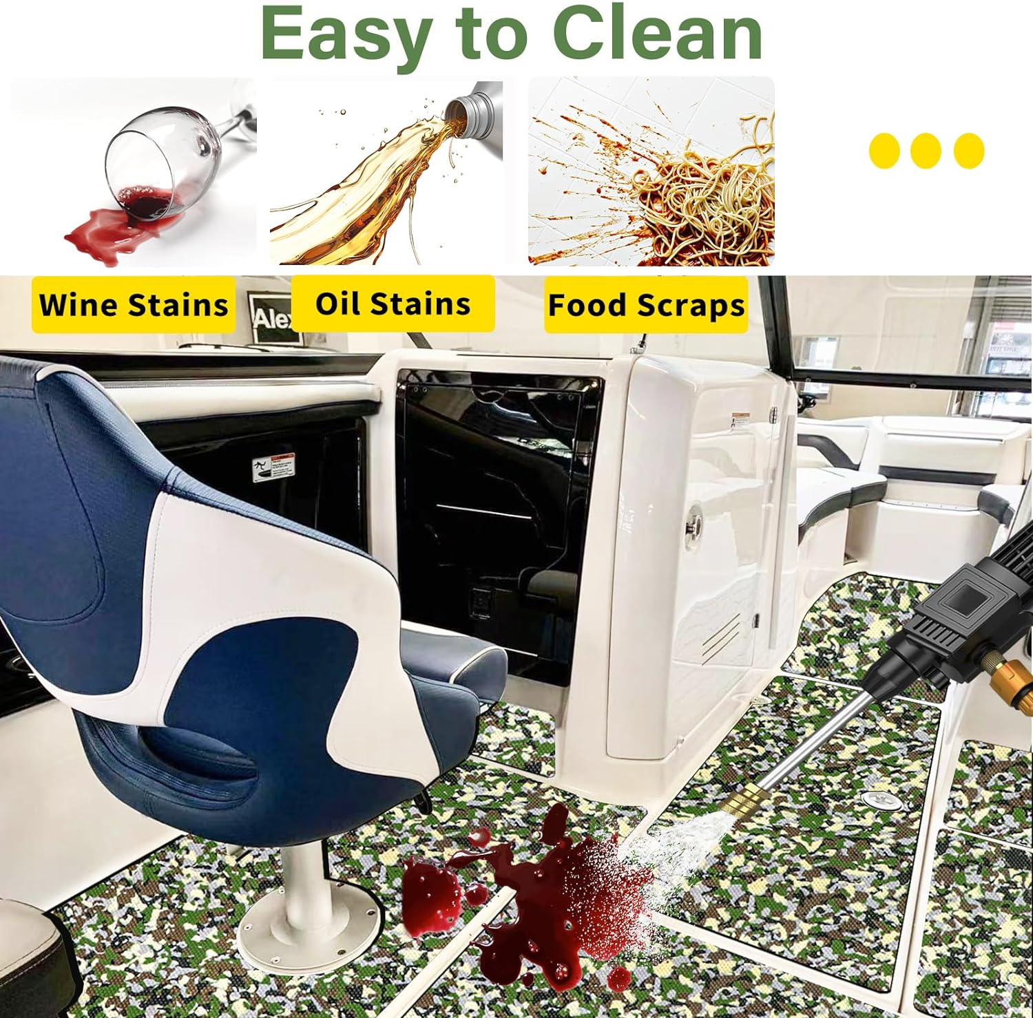 Boat Flooring Eva Foam Boat Decking Camo Marine Flooring For Boat Foam Decking Sheet 94x45/35/23 Self-adhesive Waterproof Non-slip Boat Flooring Deck for Jon Fishing Rubber Boat Pontoon By PAIDU