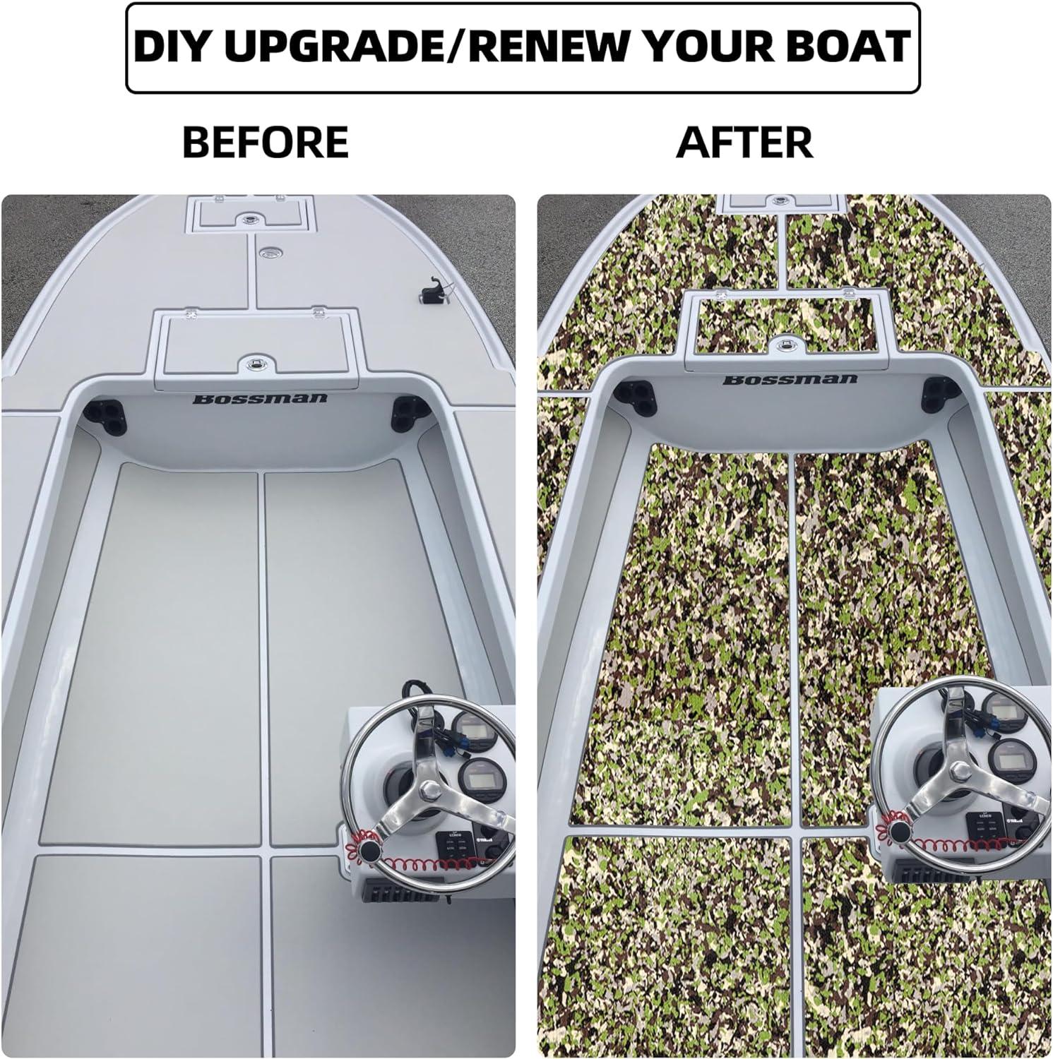 Boat Flooring Eva Foam Boat Decking Sheet Non-slip Brushed Marine Flooring Self-adhesive Boat Carpet For Motorboat Yacht Kayak RV 94.5" x47.2"/ 23.6"/15.7" By PAIDU