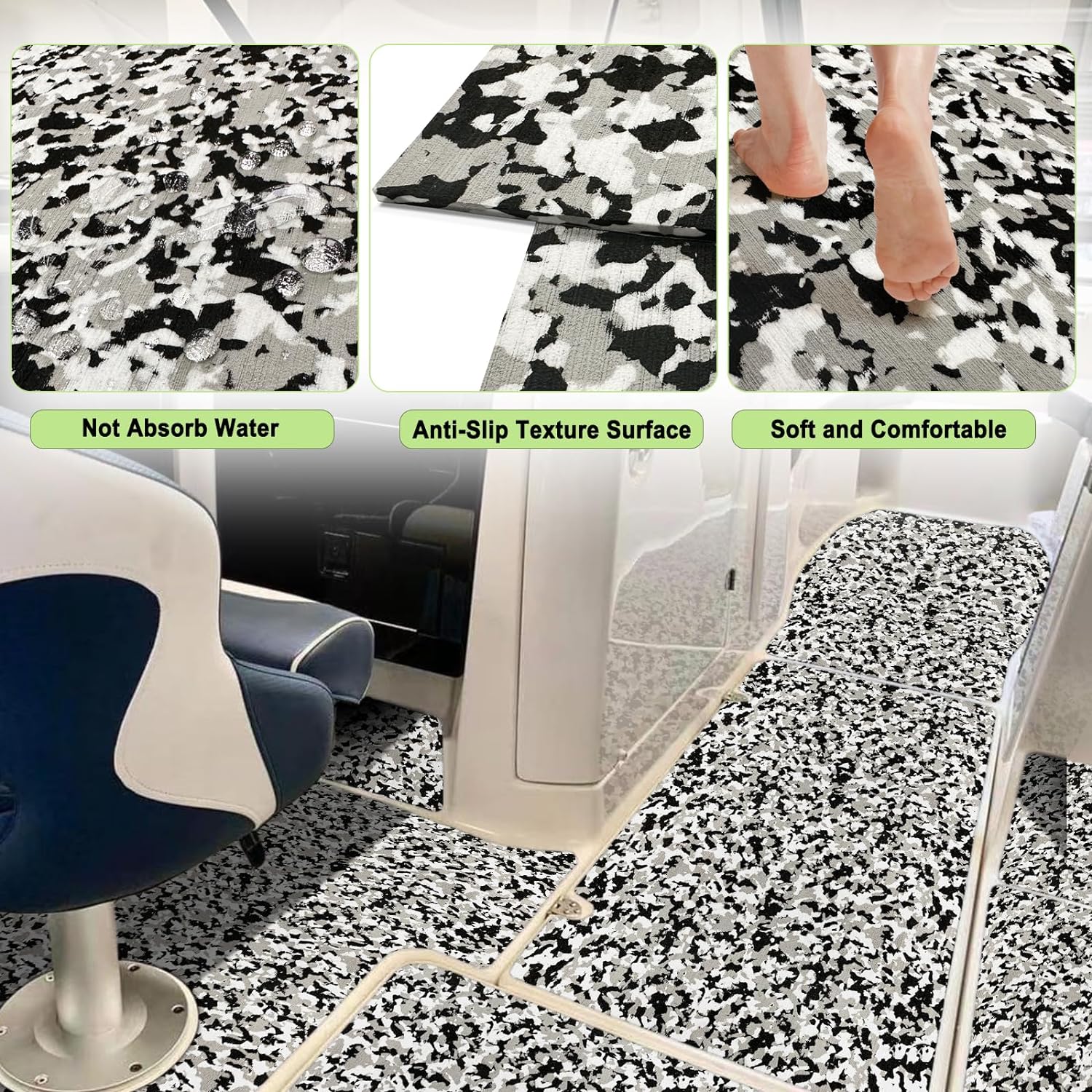 Boat Flooring Eva Foam Boat Decking Sheet Self Adhesive Marine Flooring Brushed Camo Marine Carpet For Boats Yacht Kayak Decking Cushioning Cooler Seating Helm Pad Swimming RV Golf Cart Non Slip Pad By PAIDU