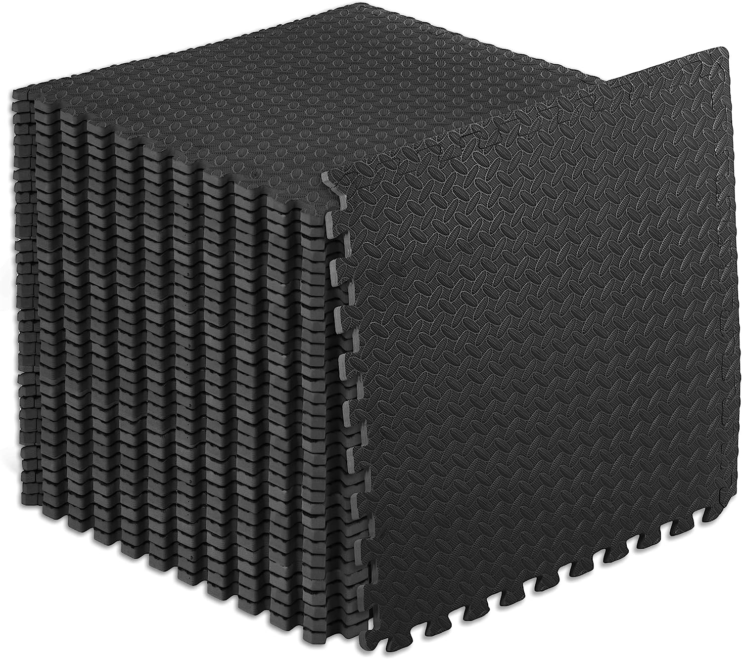 Tappetino per esercizi puzzle ½" Piastrelle in schiuma Eva ad incastro per pavimenti da palestra in casa Tappetino per attrezzature da allenamento a casa Imbottitura per pavimenti per bambini Disponibile in confezioni da 24 piedi quadrati 48 piedi qu