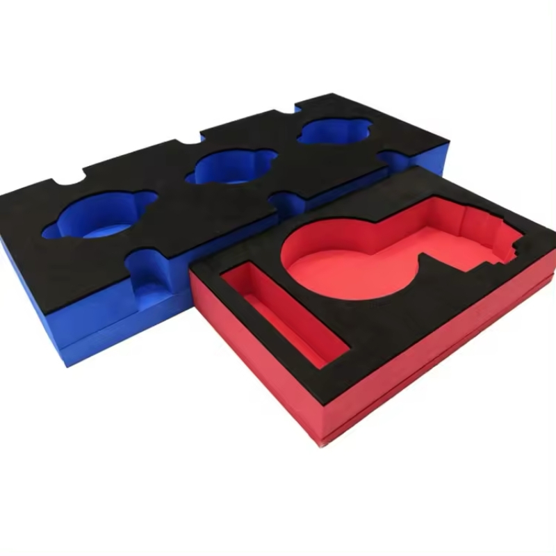 Paidu factory custom CNC engrave Cutting shape Pure White Protective Different Shape eva molded foam inserts for Tools box