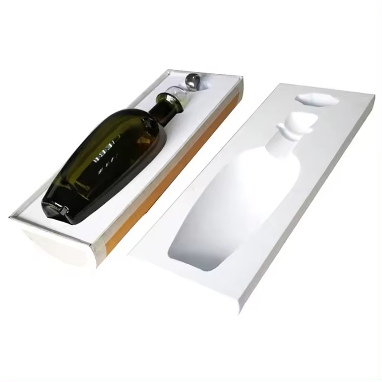 Paidu Custom Shock-proof Eva Foam Eco-friendly Die CNC Cutting Eva Foam Box Insert For wine bottles glass packaging