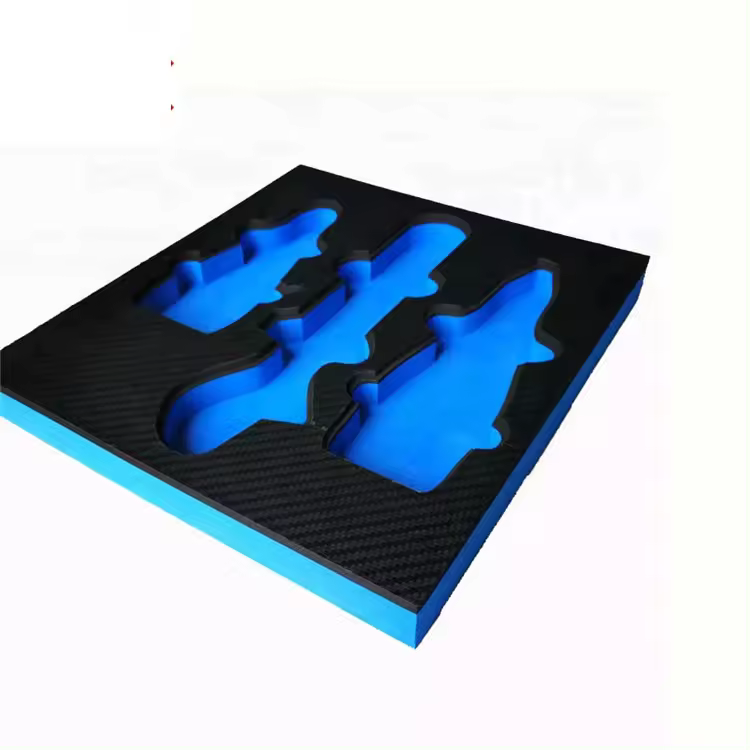 Paidu EVA foam packaging insert embedded in custom high density foam tray eco friendly EVA foam packaging box lining