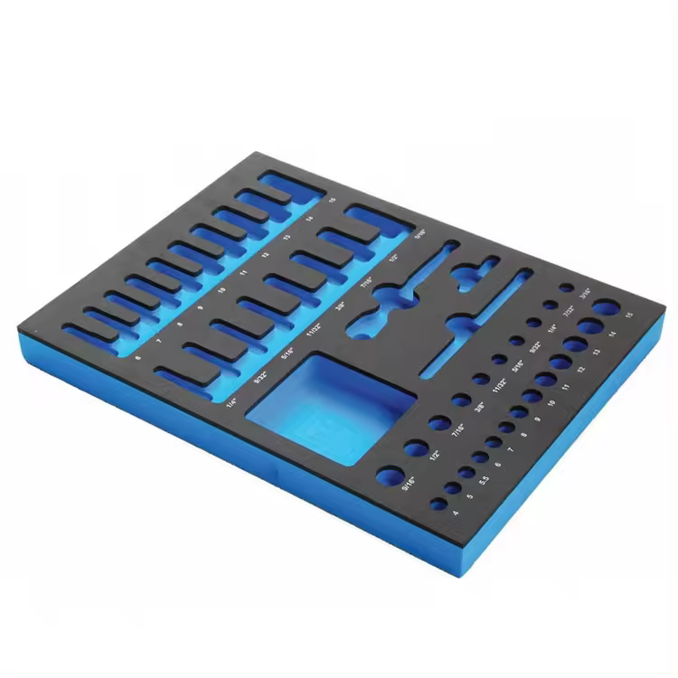 Il colore nero della schiuma di imballaggio di forma personalizzata del materiale da imballaggio ad alta densità di Paidu incide la schiuma Eva per l'imballaggio protettivo