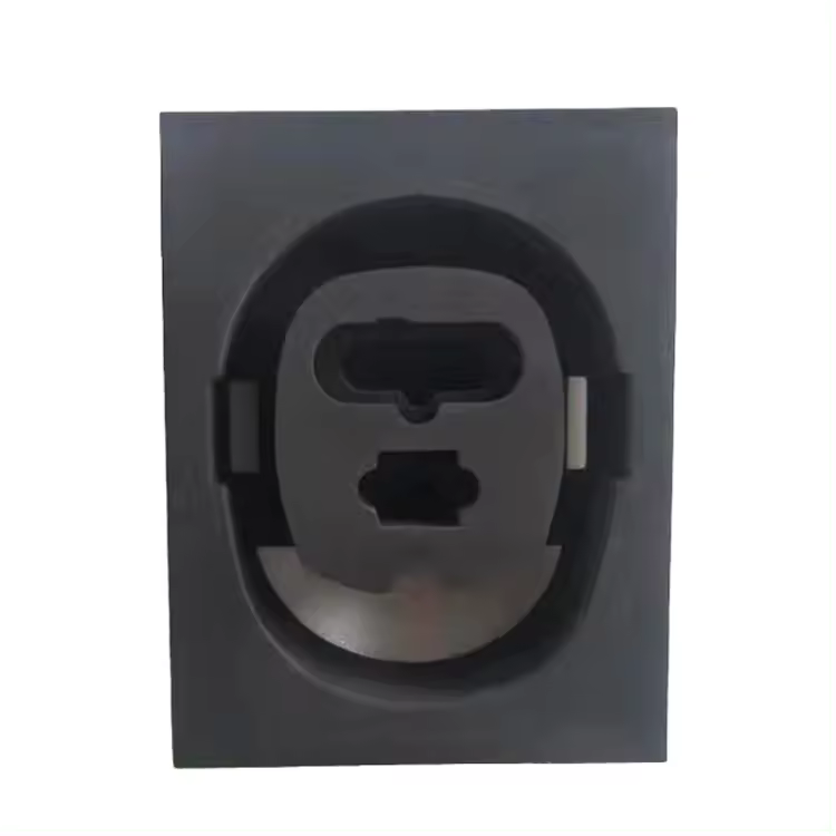 Paidu Factory custom Small Consumer electronics Case Headset Packaging Protective Oval Earphone Flat black EVA Foam Insert